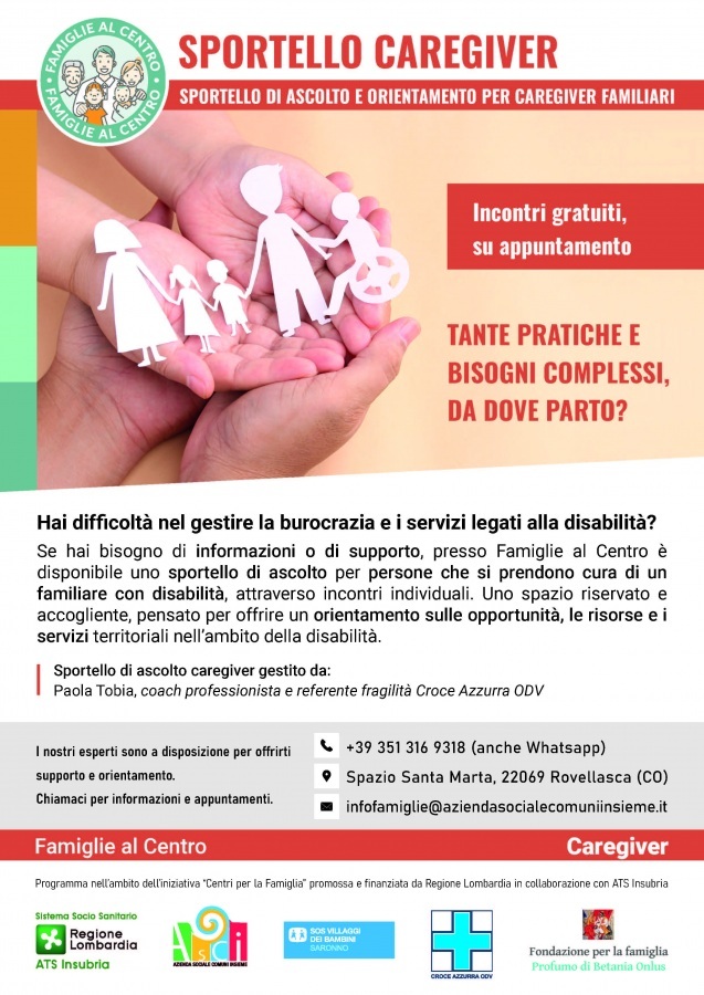 Sportello caregiver gratuito